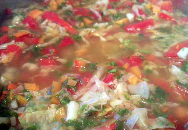 Ciorba de varză: preparare (fierbere)